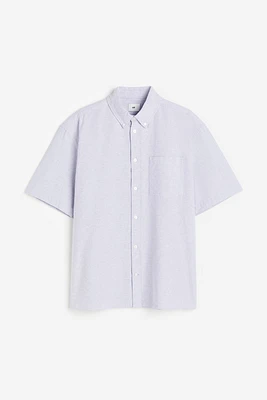 Relaxed Fit Short-sleeved Oxford Shirt