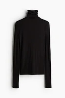 Pima Cotton Turtleneck Top