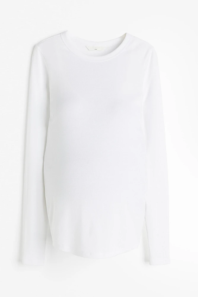 MAMA Ribbed Jersey Top