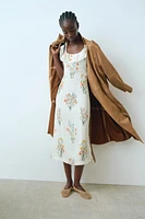 Linen-Blend Dress