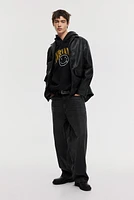 Oversized Fit Printed Hoodie
