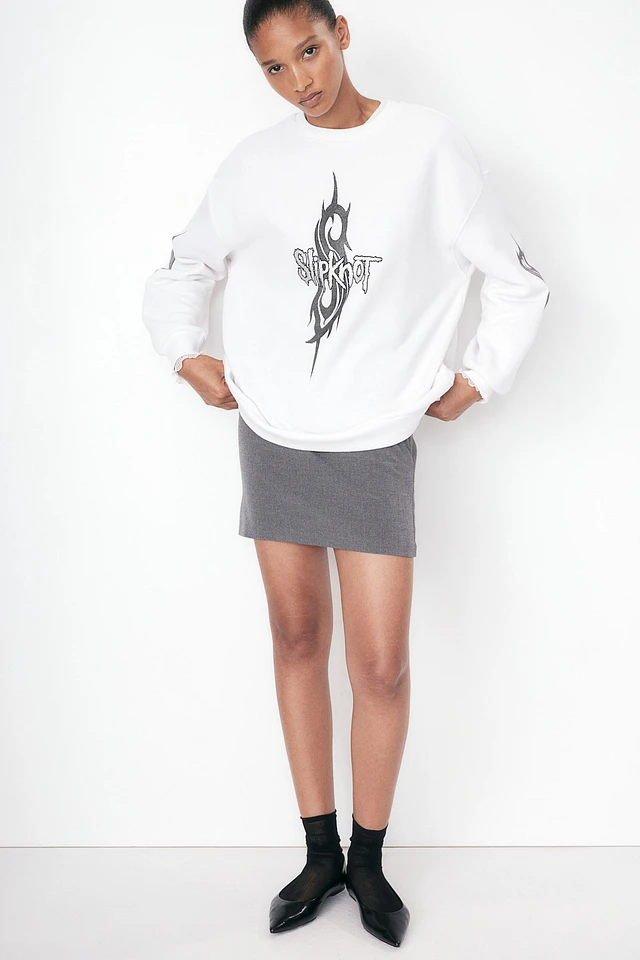 Oversized Printed Sweatshirt