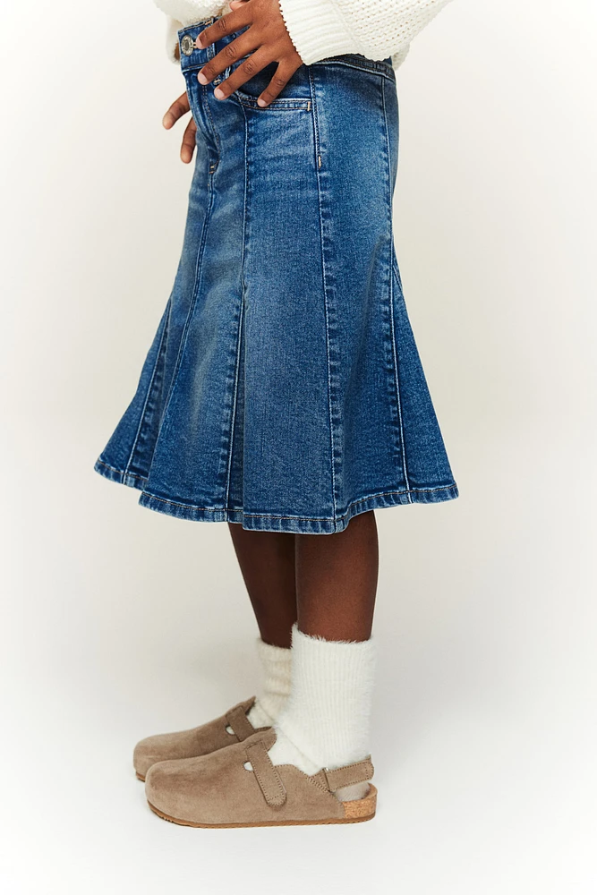 Flared Denim Skirt