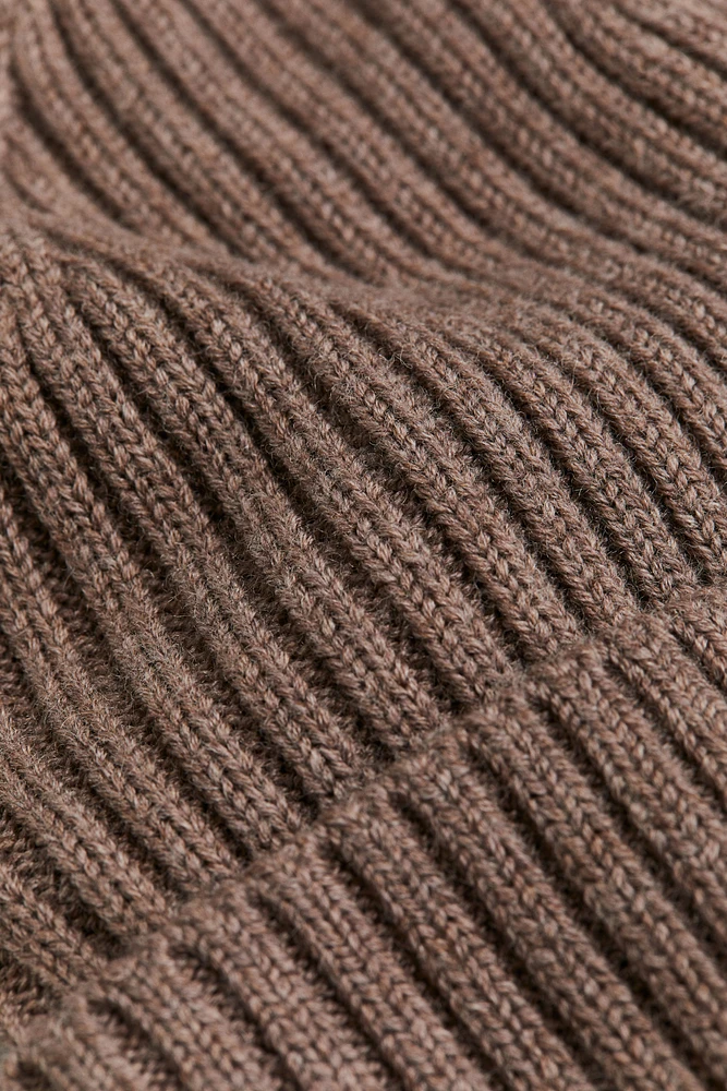 Wool-knit beanie