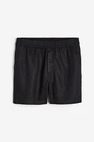 Regular Fit Linen Shorts