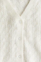 Pointelle-knit cardigan