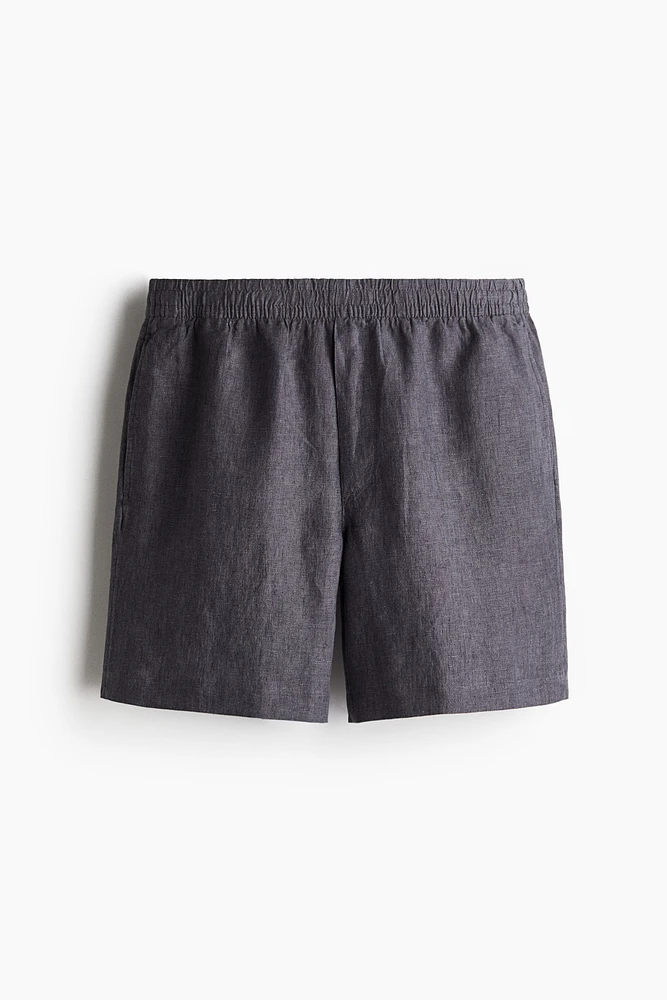 Regular-Fit Linen Shorts