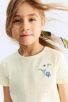 Pointelle Jersey Top