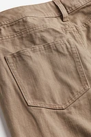 Flared Creased Twill Pants