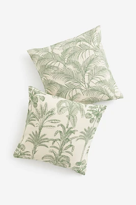 Lot de 2 housses coussin en coton