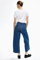 Wide High Cropped Jeans