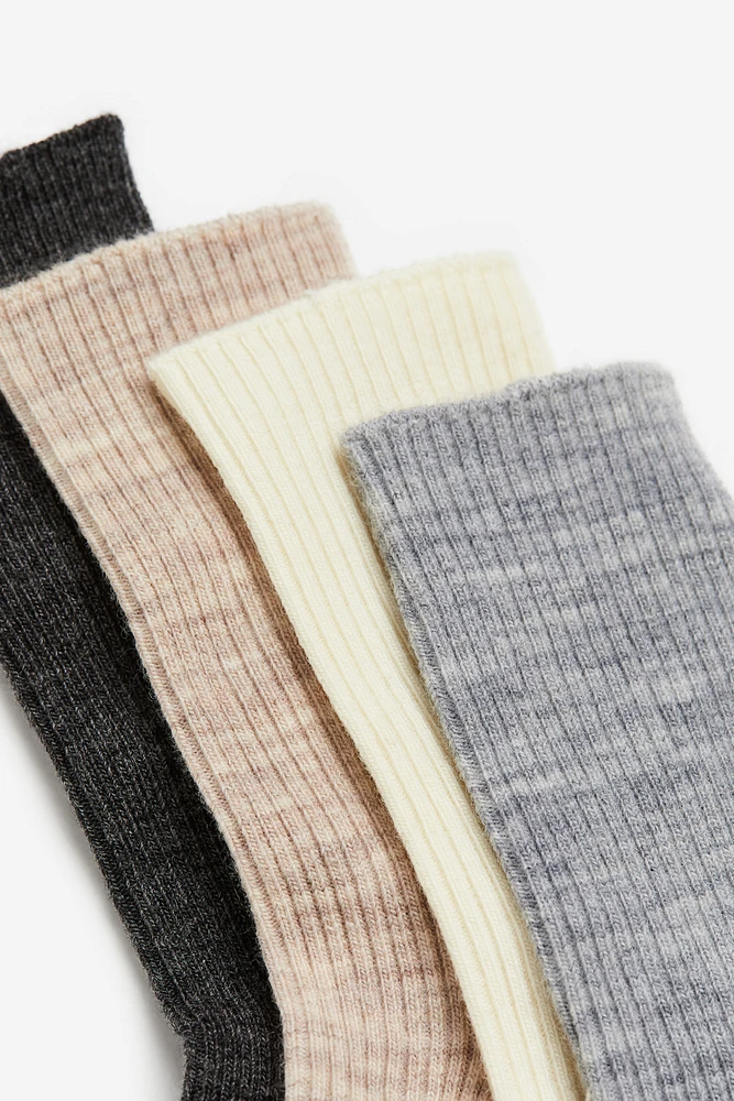 4-pack Wool-blend Socks