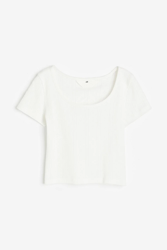 Pointelle Jersey Top