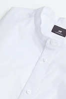 Muscle Fit Band-collar Shirt