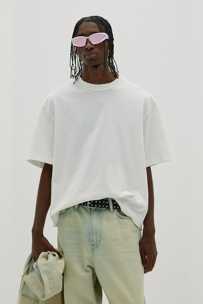 T-shirt délavé Coupe Carrée