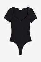 Ribbed Thong Bodysuit