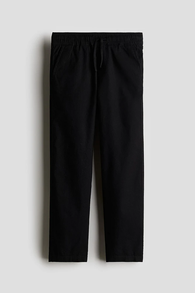 Linen-Blend Pants