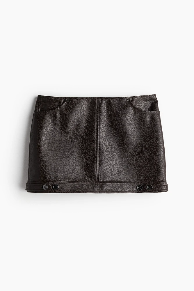 Coated Mini Skirt