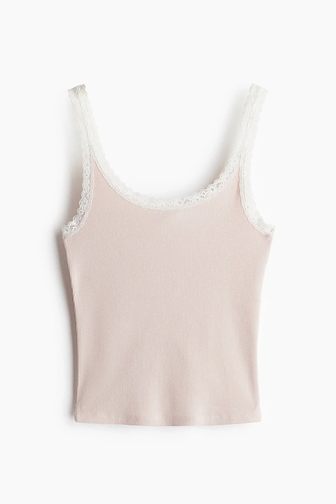 Lace-Trimmed Tank Top