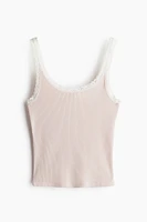 Lace-Trimmed Tank Top