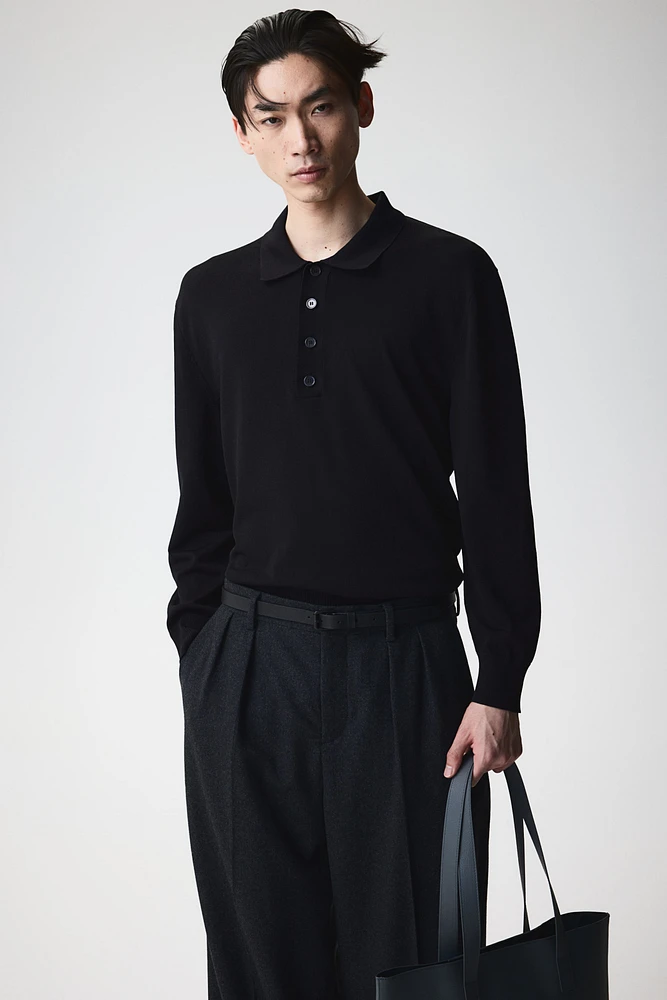 Regular Fit Fine-Knit Polo Shirt