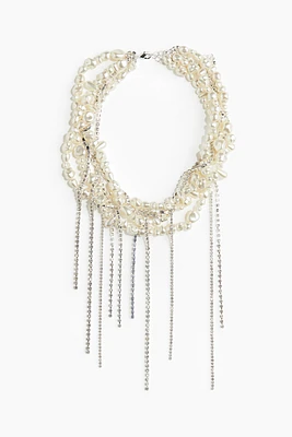 Chunky Necklace with Fringe