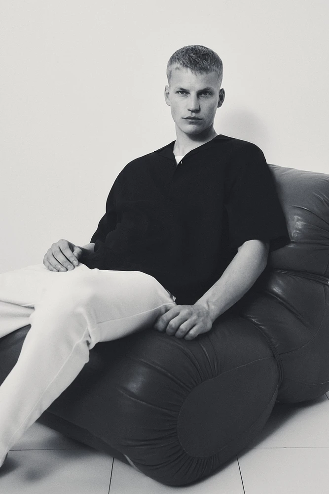 Chemise ample avec col cubain