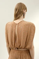 Rhinestone-Embellished Top