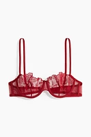 Embroidered Balconette Bra