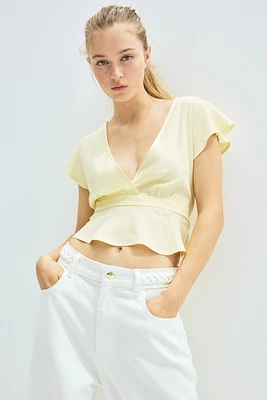 Blouse en lin mélangé
