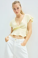 Blouse en lin mélangé