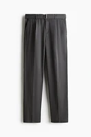 Pantalon classique en sergé avec ceinture