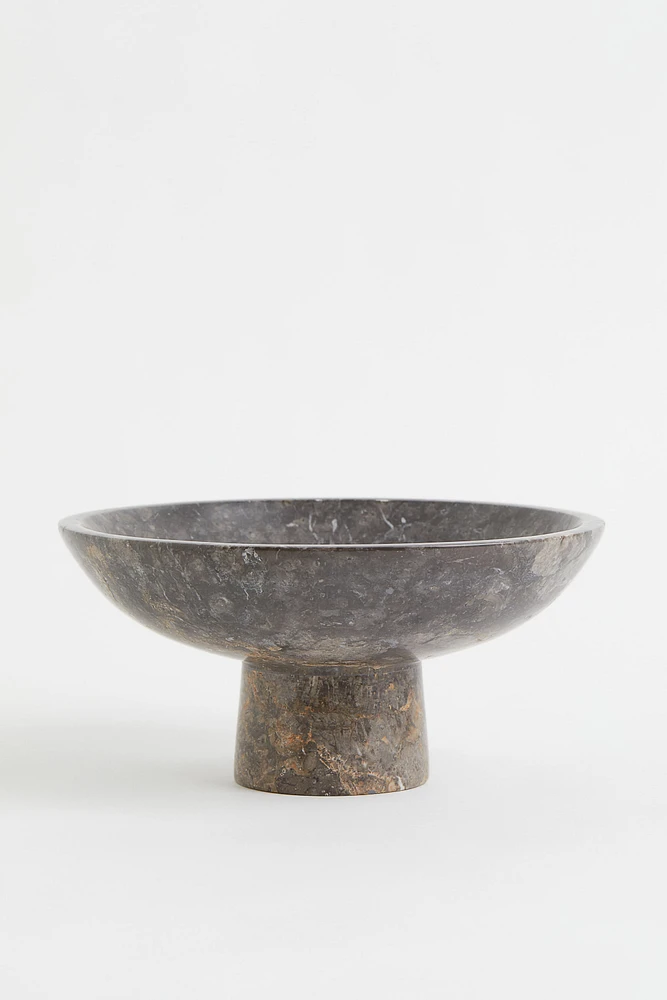 Large Marble Pedestal Bowl