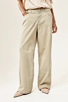 Straight Twill Pants