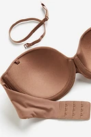 Soutien-gorge balconnet rembourré en microfibre