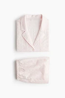 Pajamas with Eyelet Embroidery