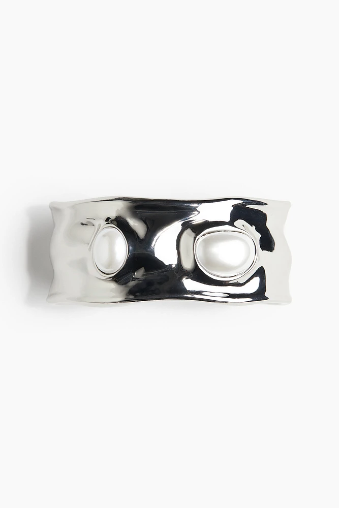 Bracelet manchette avec perles fantaisie