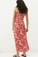Smocked-Bodice Strappy Dress
