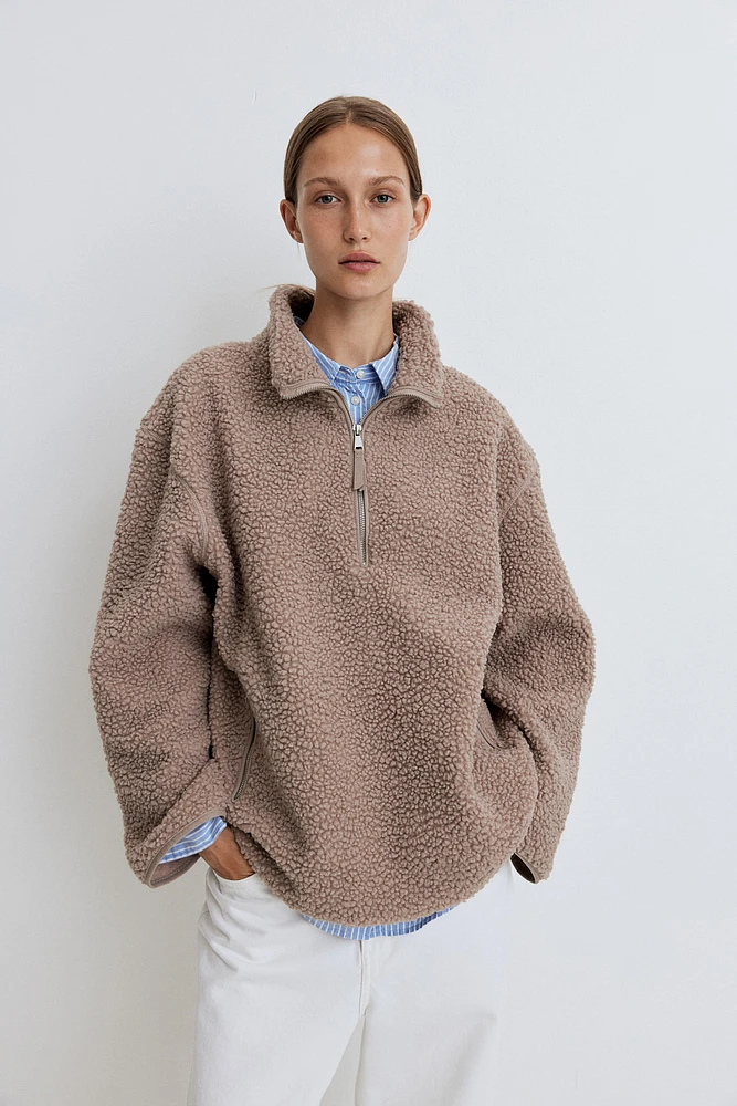 Half-zip Teddy Jacket