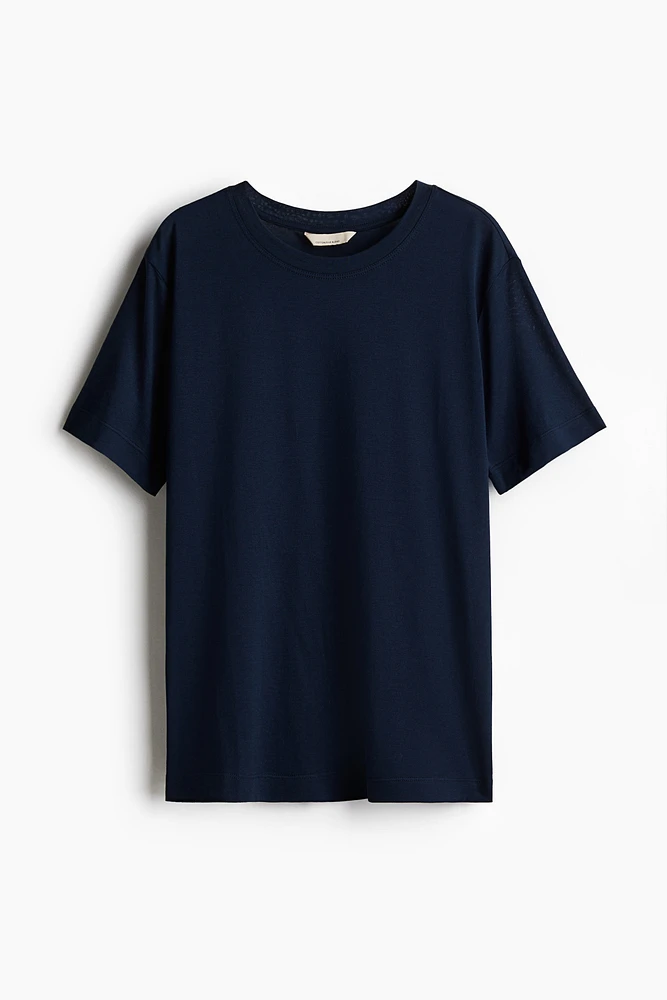T-shirt en soie mélangée