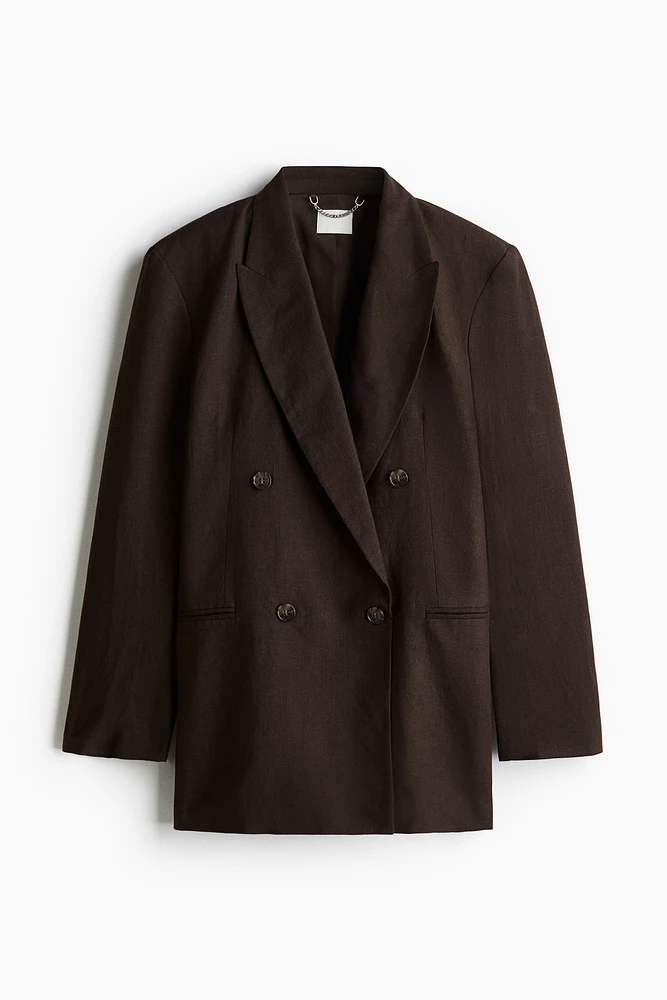 Linen-Blend Blazer