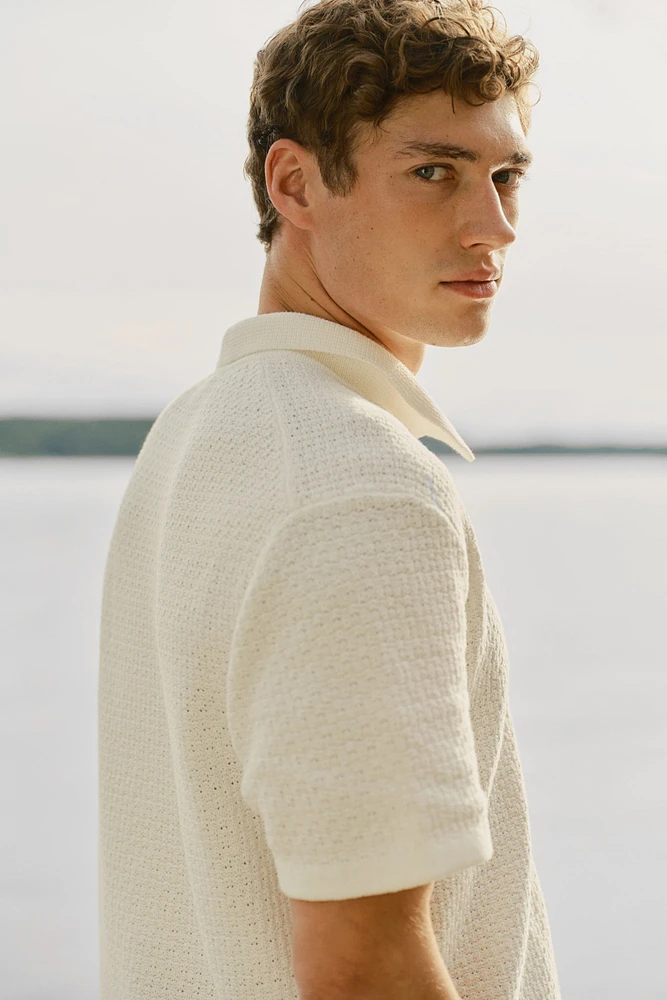 Regular Fit Textured-Knit Shirt