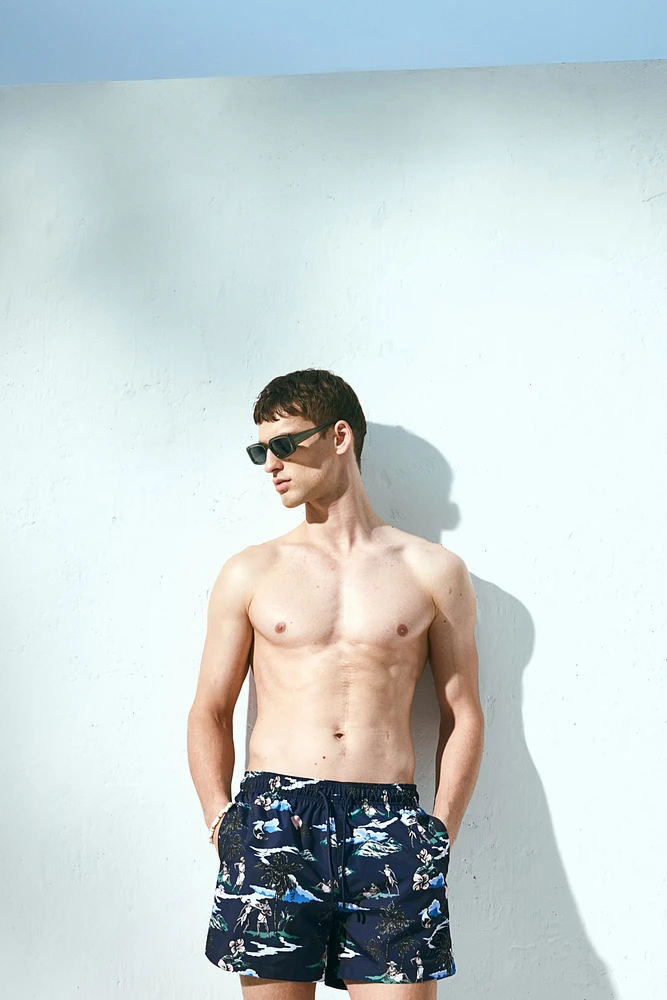 Patterned Swim Shorts