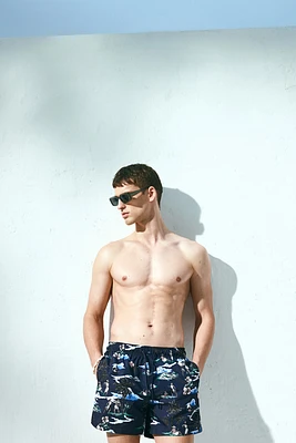 Patterned Swim Shorts