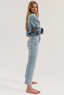 Slim Straight High Ankle Jeans