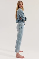 Slim Straight High Ankle Jeans