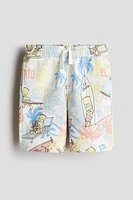 Short en molleton imprimé