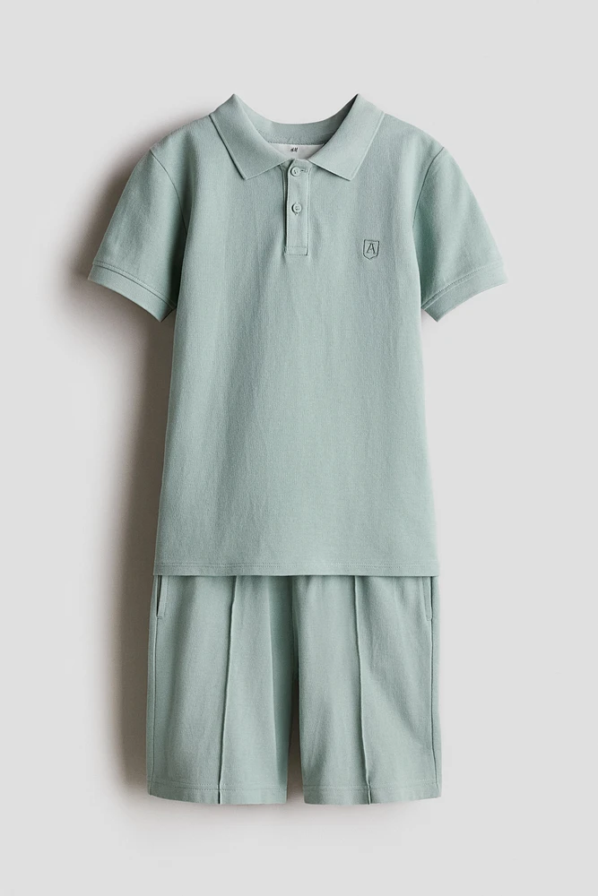 2-Piece Cotton Piqué Set