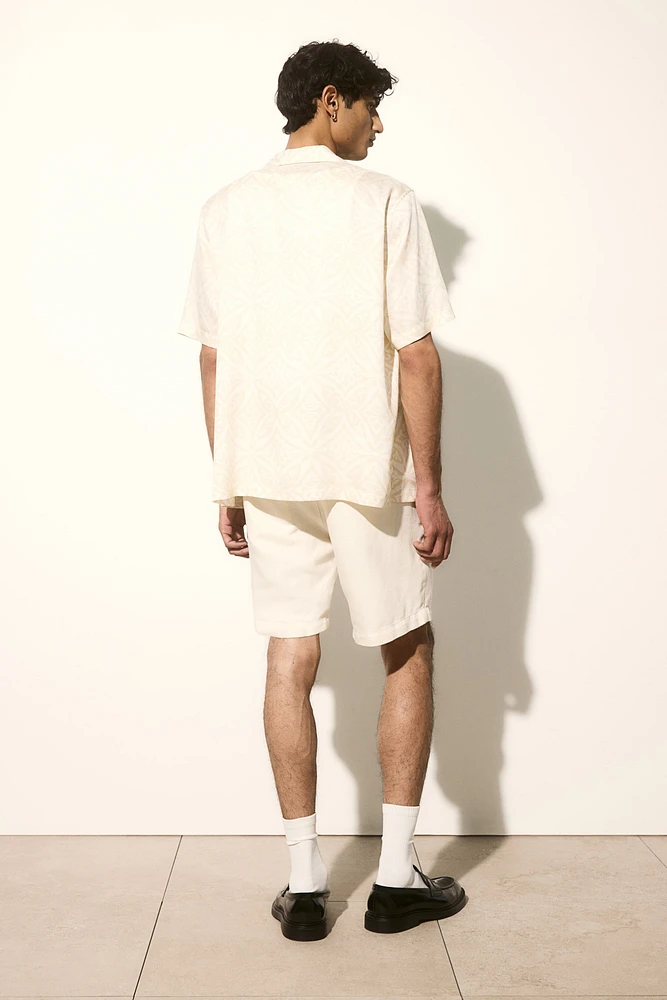 Relaxed Fit Linen-blend Shorts