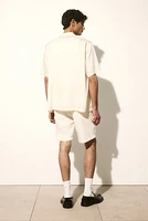 Relaxed Fit Linen-blend Shorts